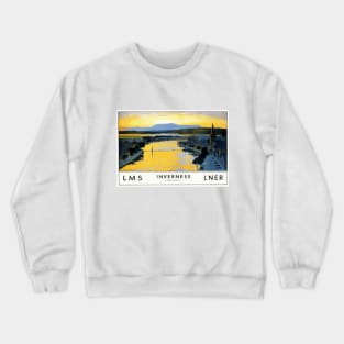 Vintage British Rail Travel Poster: Inverness, Scotland Crewneck Sweatshirt